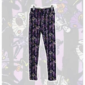 LULAROE GIRLS HALLOWEEN PURPLE LEGGINGS SIZE TWEEN